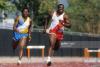 College Football: Azusa Pacific running back Christian Okoye in action, running on track with friend Innocent Egbunike during workout at Azusa Pacific.
Azusa, CA 4/4/1987
CREDIT: Richard Mackson (Photo by Richard Mackson /Sports Illustrated/Getty Images)
(Set Number: X34612 TK1 R10 F11 )