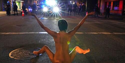 01 - Naked Protester